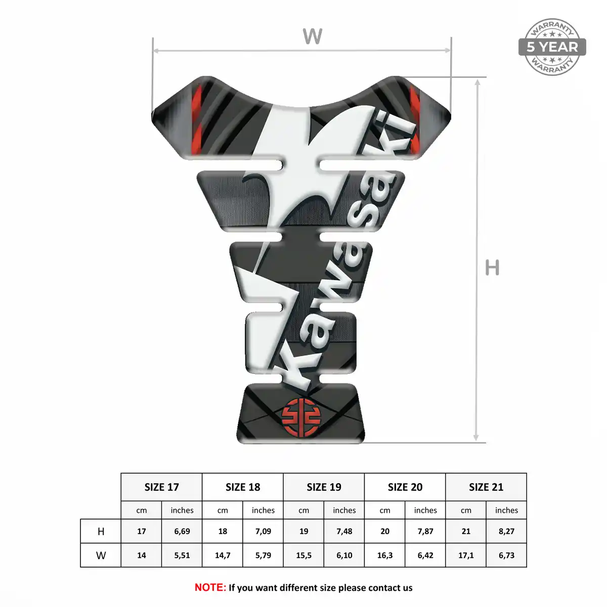 Kawasaki 3D Tank Pad Signature Grade