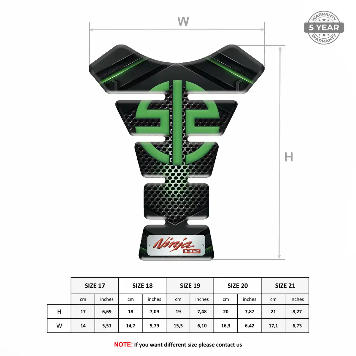 Kawasaki Domed Tank Pad Elite Edition