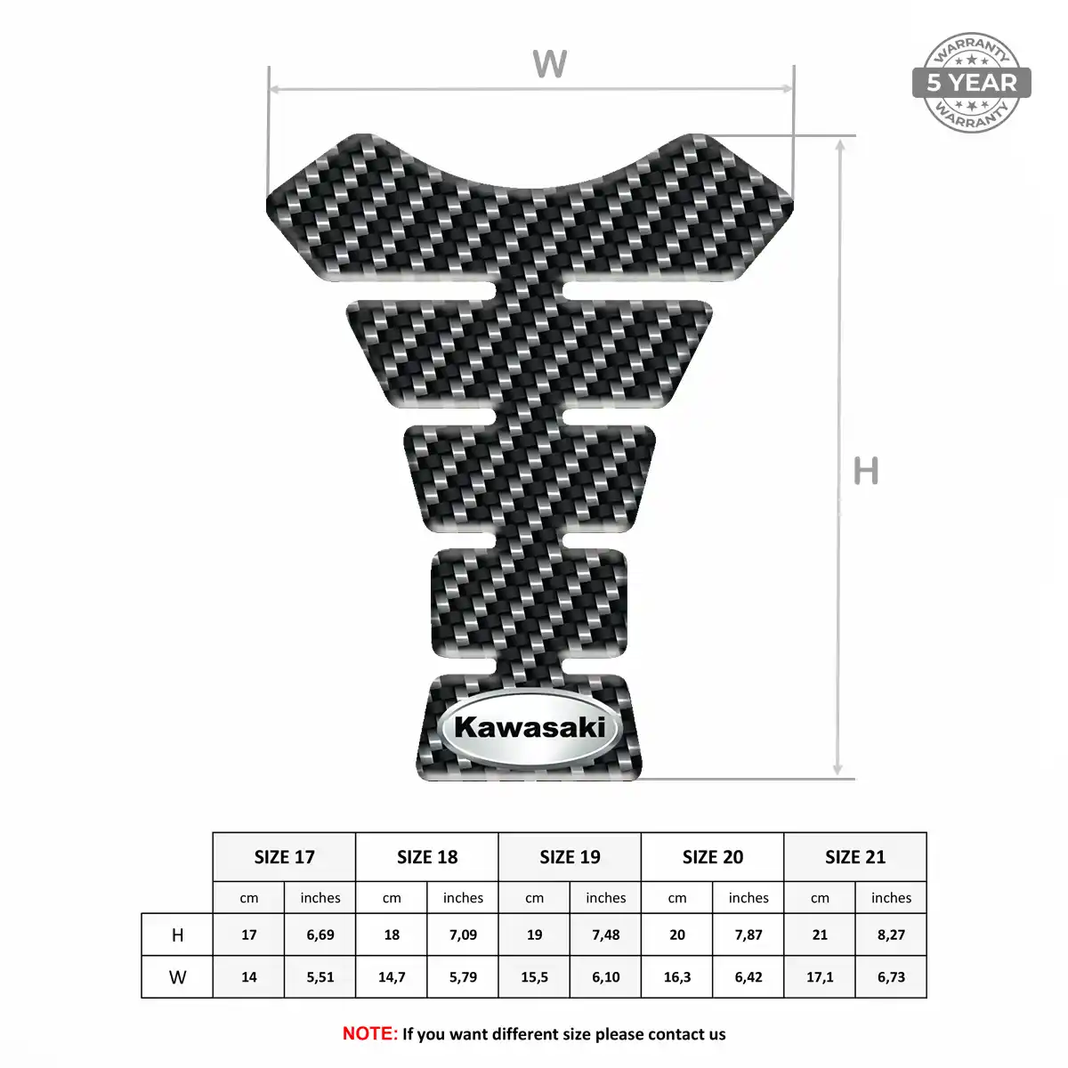 Kawasaki Domed Tank Pad Noble Edition