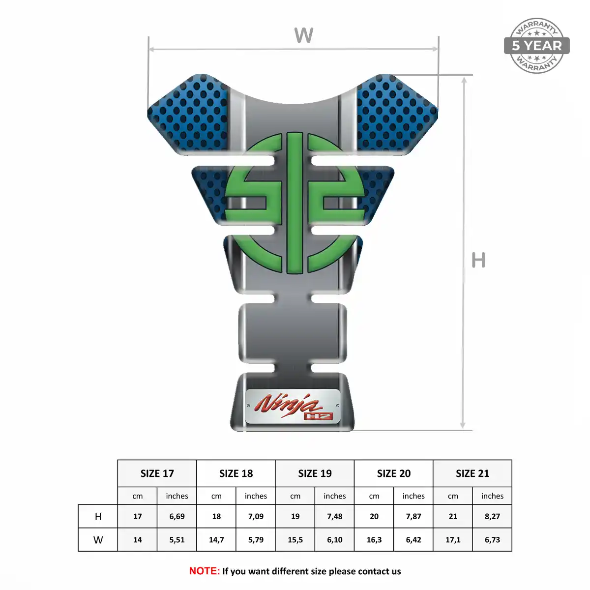 Kawasaki Domed Tank Pad Prestige Line