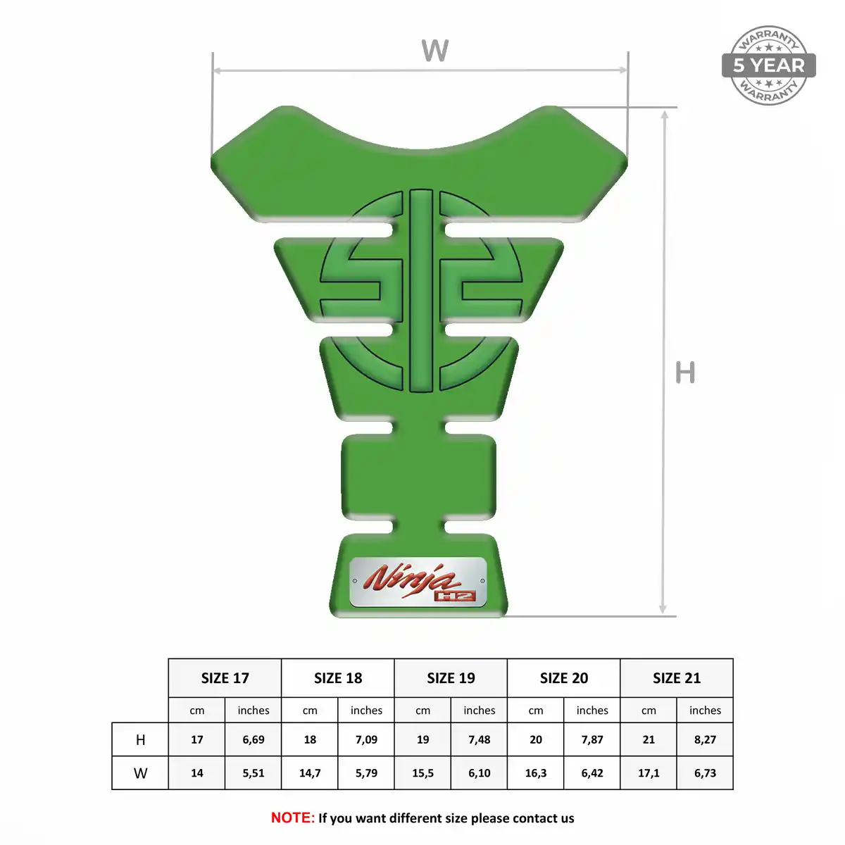 Kawasaki Domed Tank Pad Superior Craft