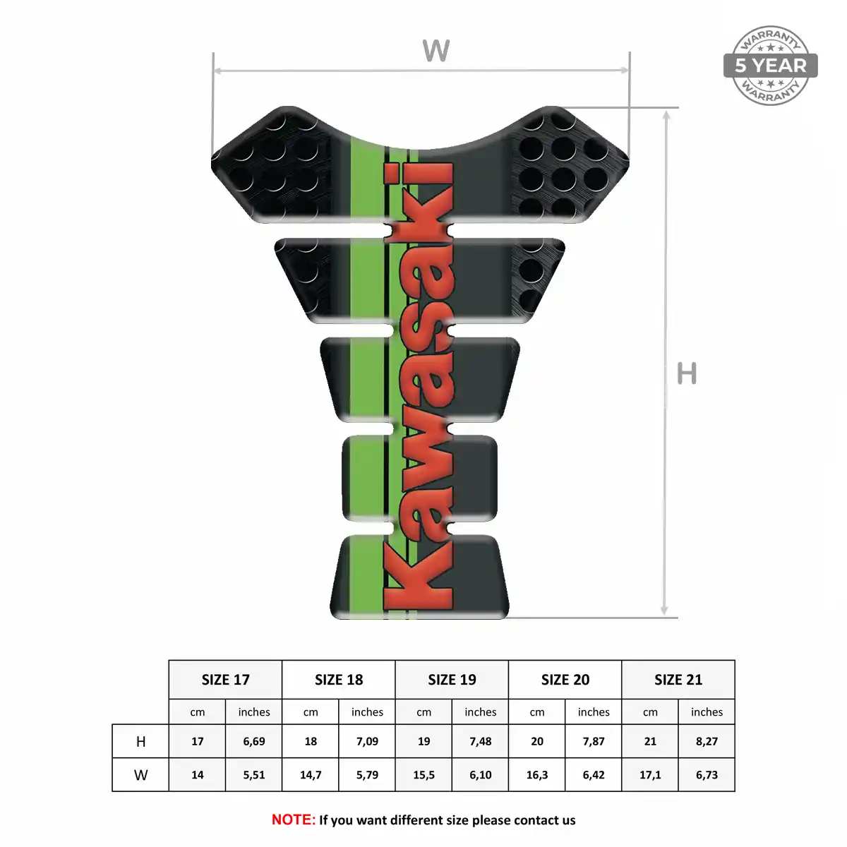 Kawasaki Domed Tank Sticker Noble Edition