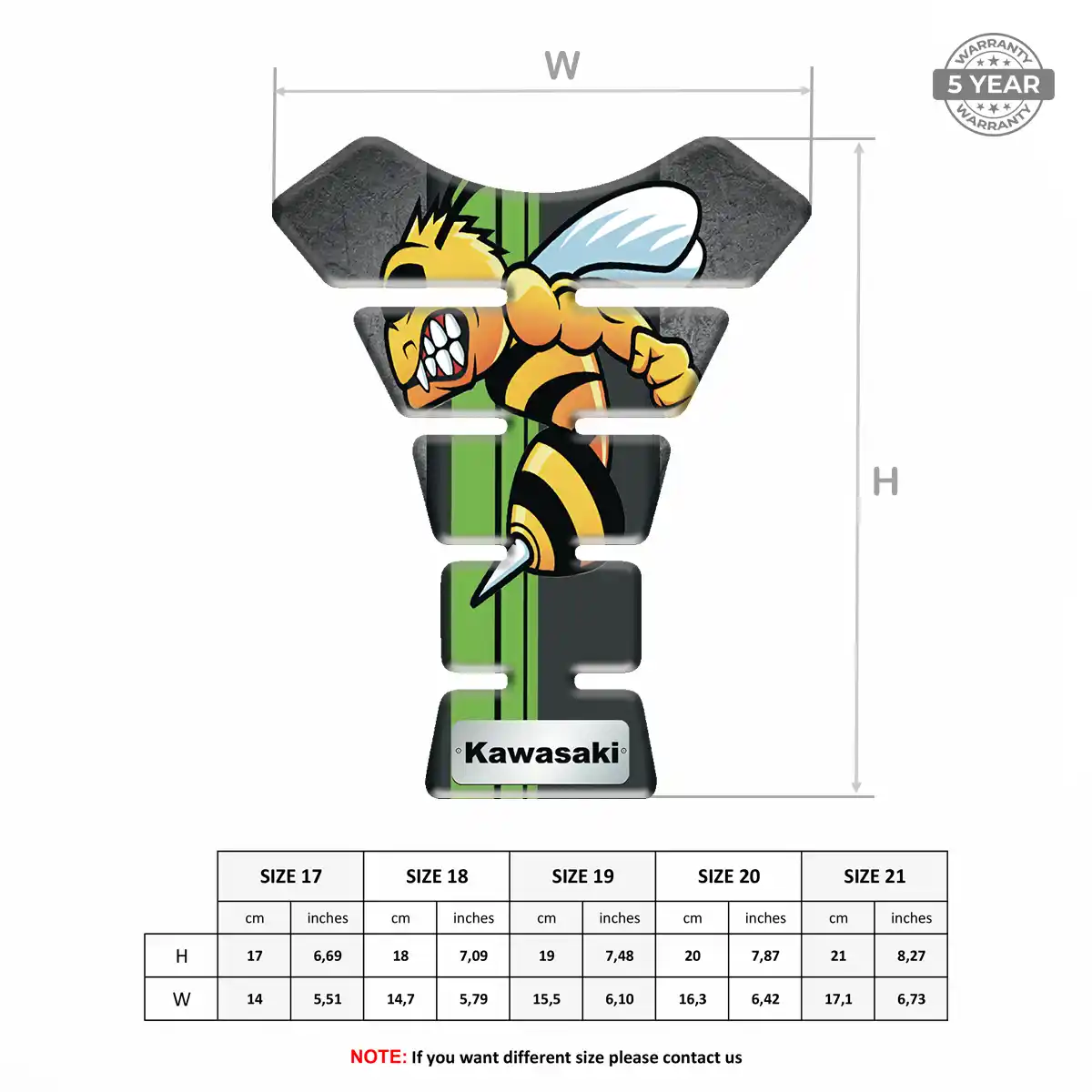 Kawasaki Domed Tank Sticker Signature Grade