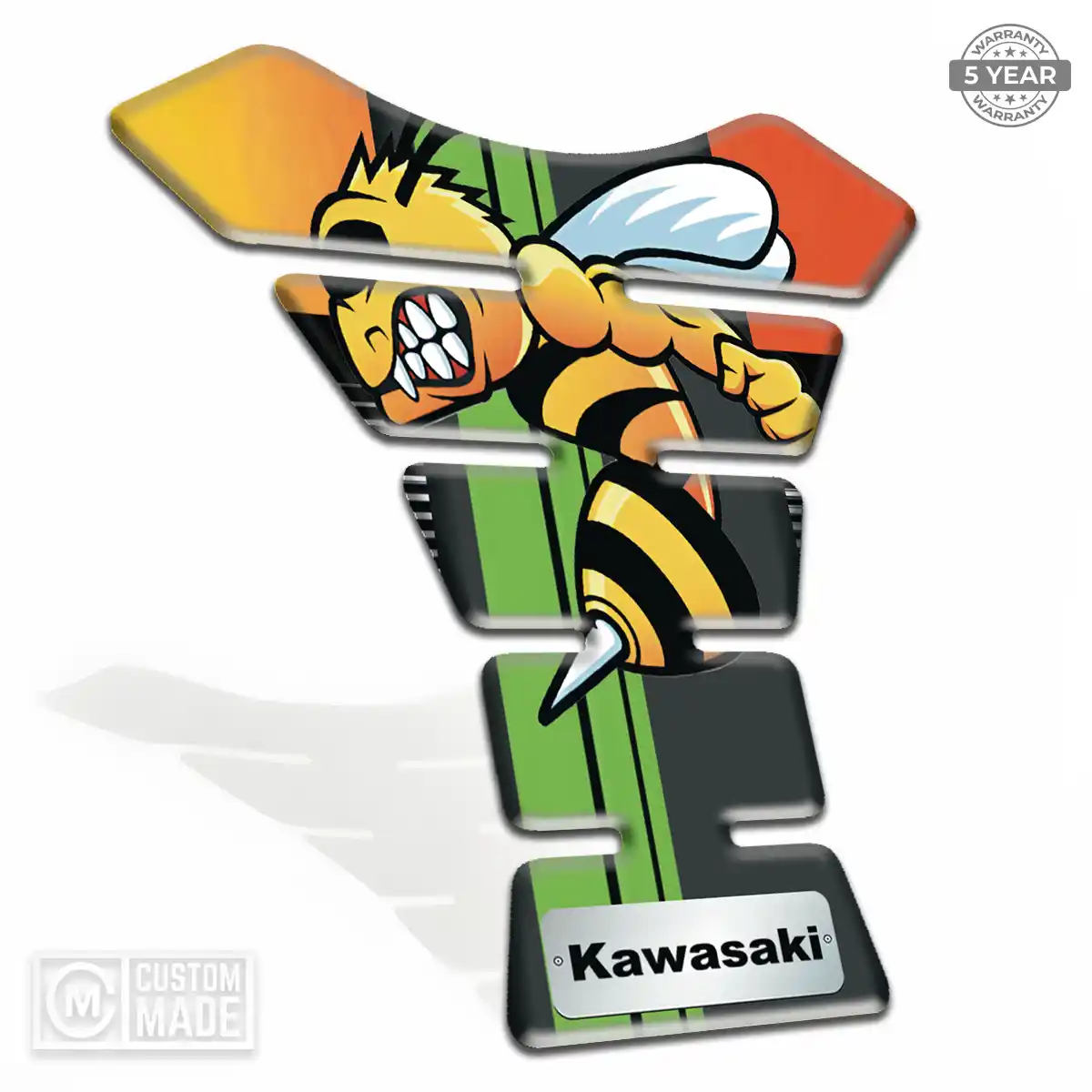 Kawasaki Domed Tank Sticker Sleek Style