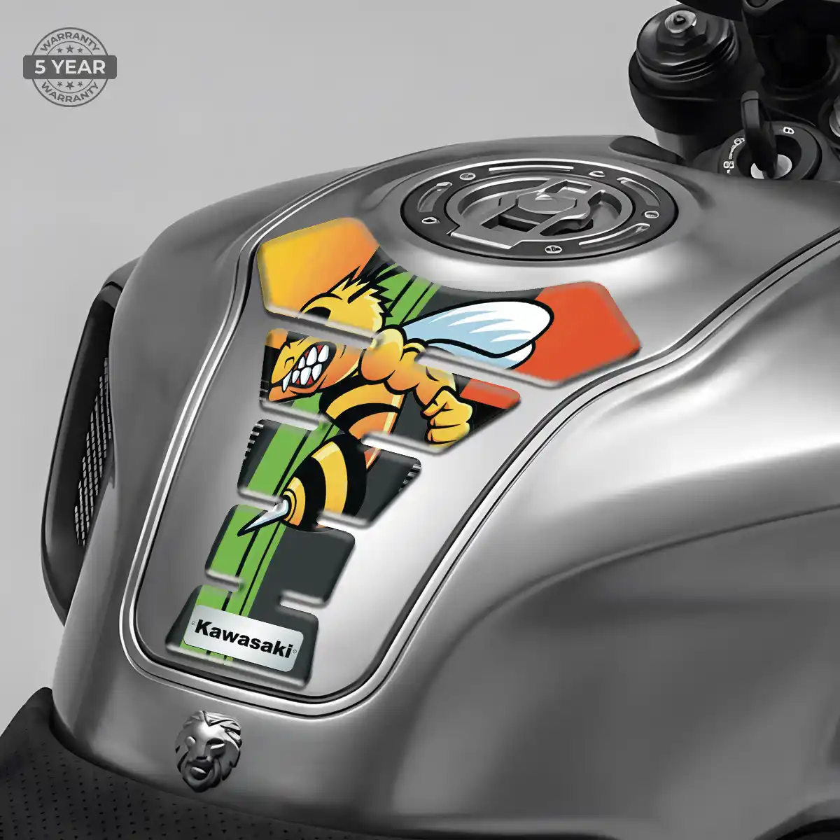 Kawasaki Domed Tank Sticker Sleek Style