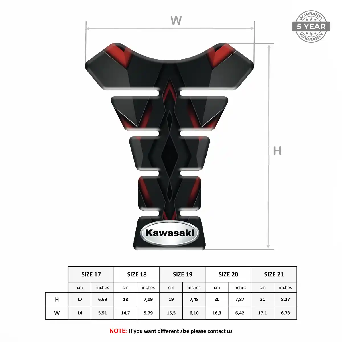 Kawasaki Epoxy Tank Pad Noble Edition