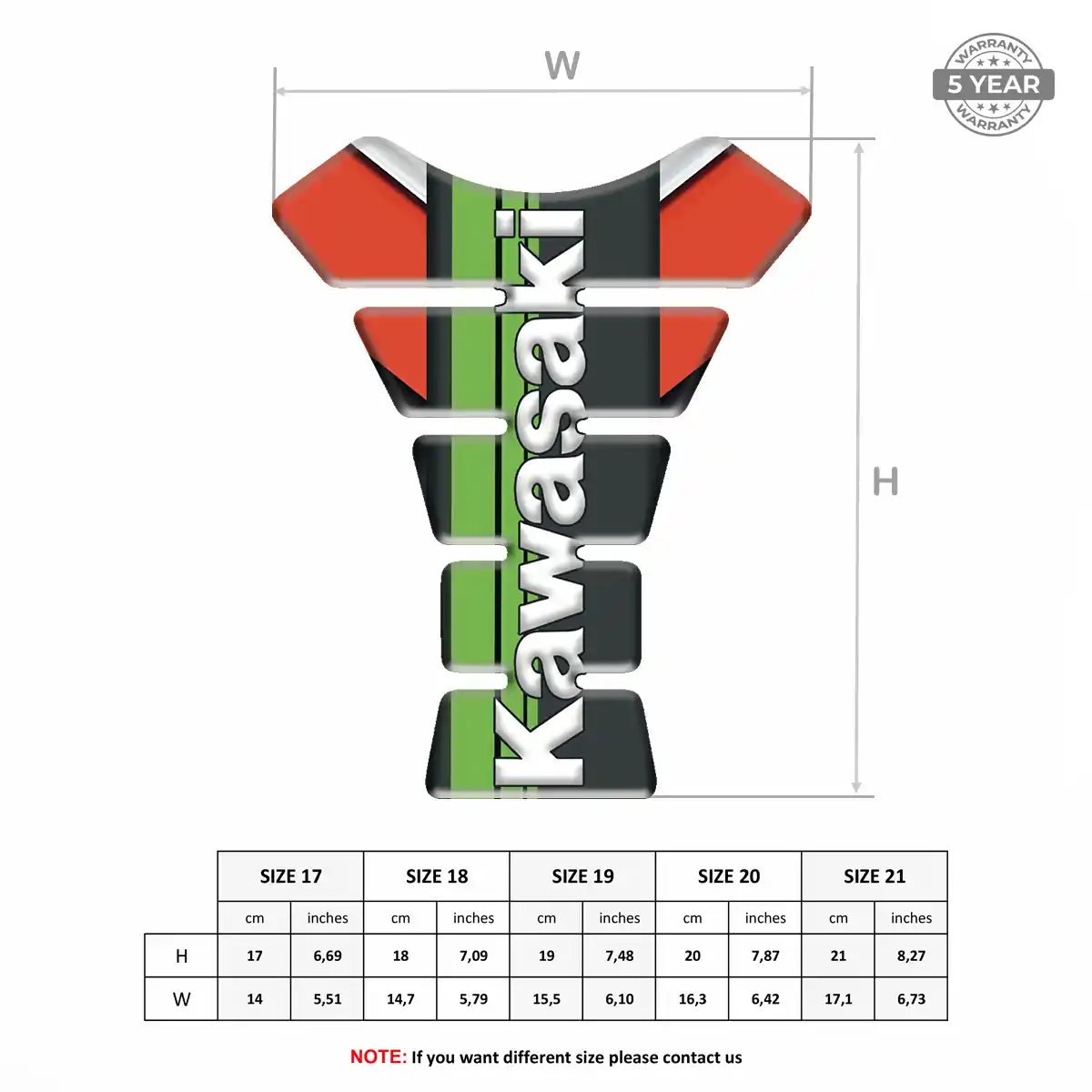 Kawasaki Fuel Tank Pad Deluxe Edition