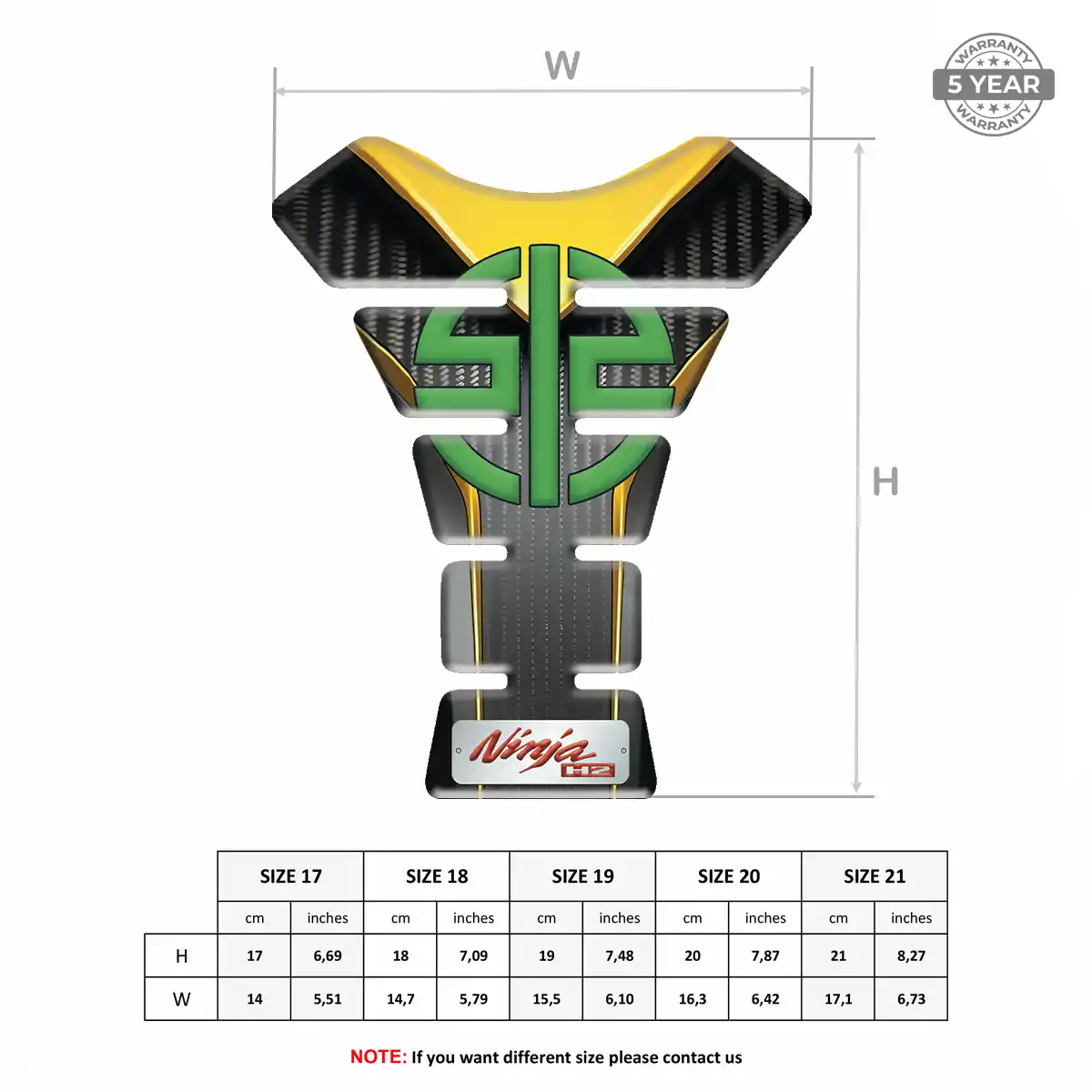 Kawasaki Fuel Tank Protector Prime Quality