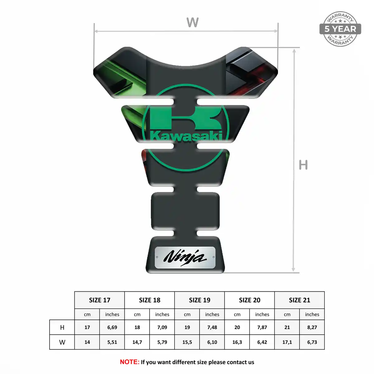 Kawasaki Fuel Tank Protector Signature Grade