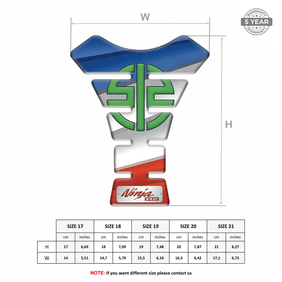 Kawasaki Gas Tank Pad Deluxe Edition