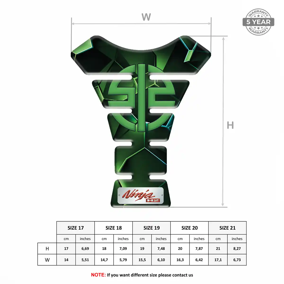 Kawasaki Gas Tank Pad Elite Finish