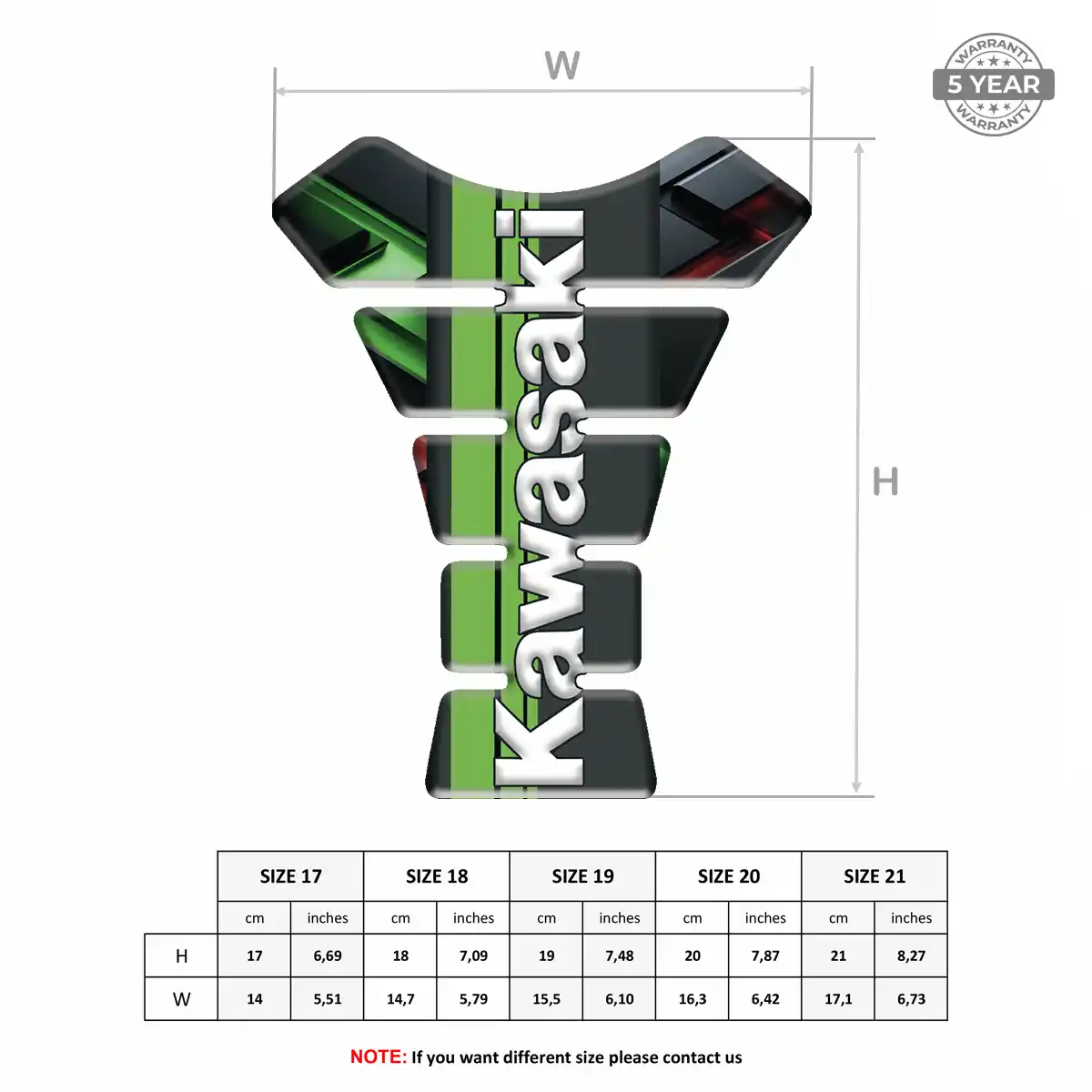 Kawasaki Gas Tank Pad Prestige Line
