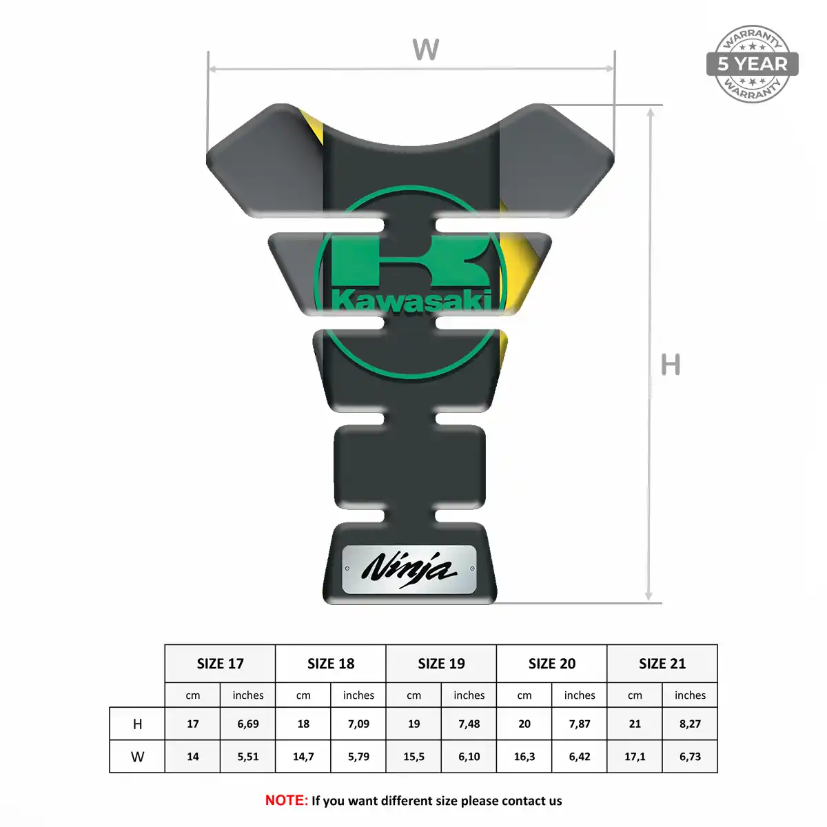 Kawasaki Gel Tank Pad Deluxe Edition