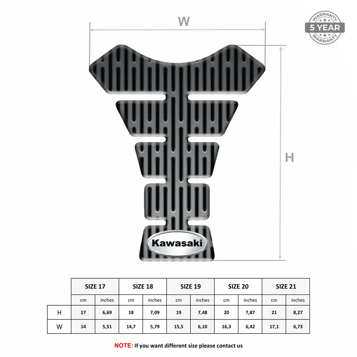 Kawasaki Gel Tank Pad Prime Quality