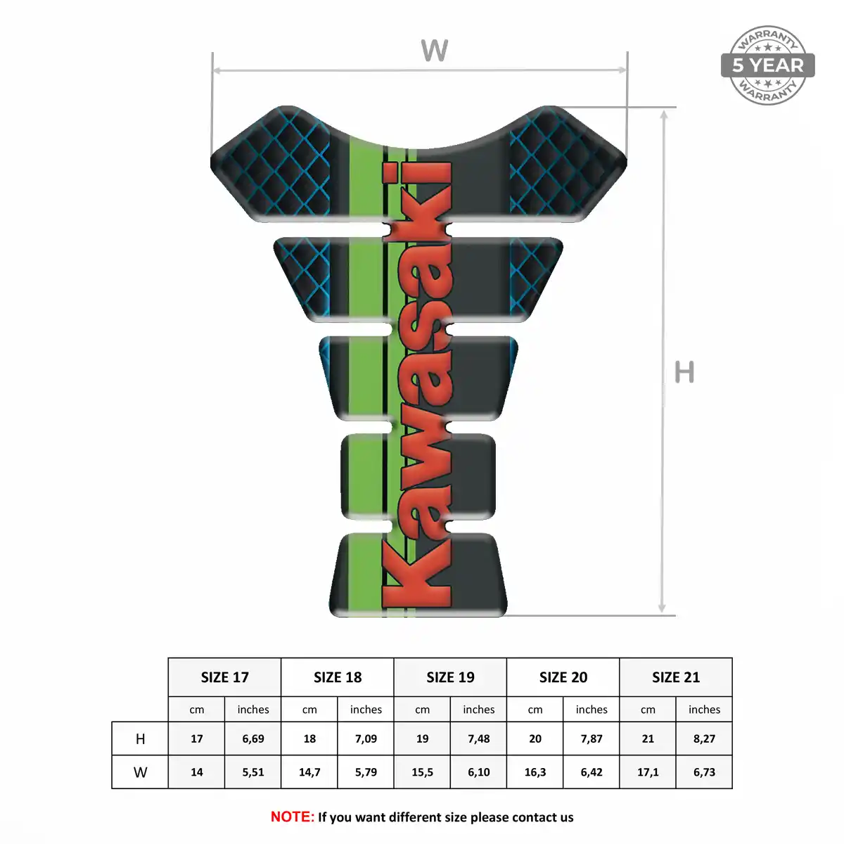 Kawasaki Gel Tank Pad Refined Design