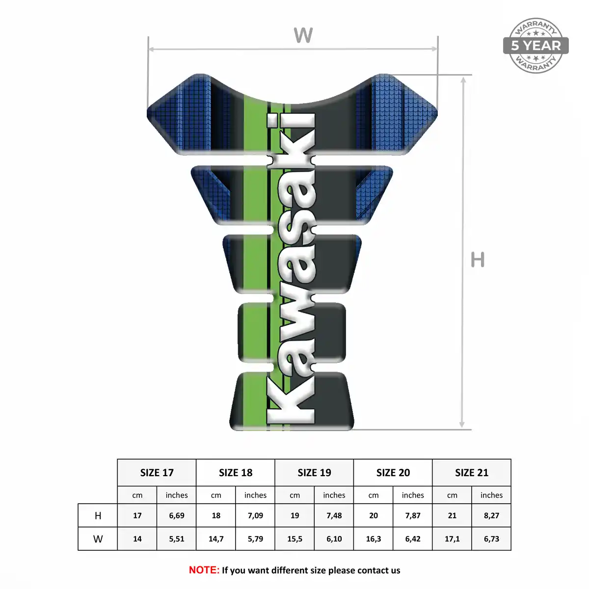 Kawasaki Motorbike Tank Pad Elite Edition