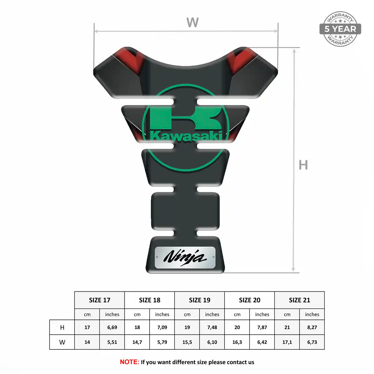 Kawasaki Motorbike Tank Pad Exclusive Series