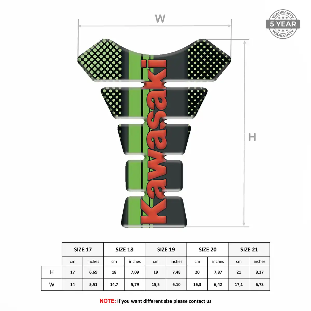 Kawasaki Motorbike Tank Pad Prestige Line