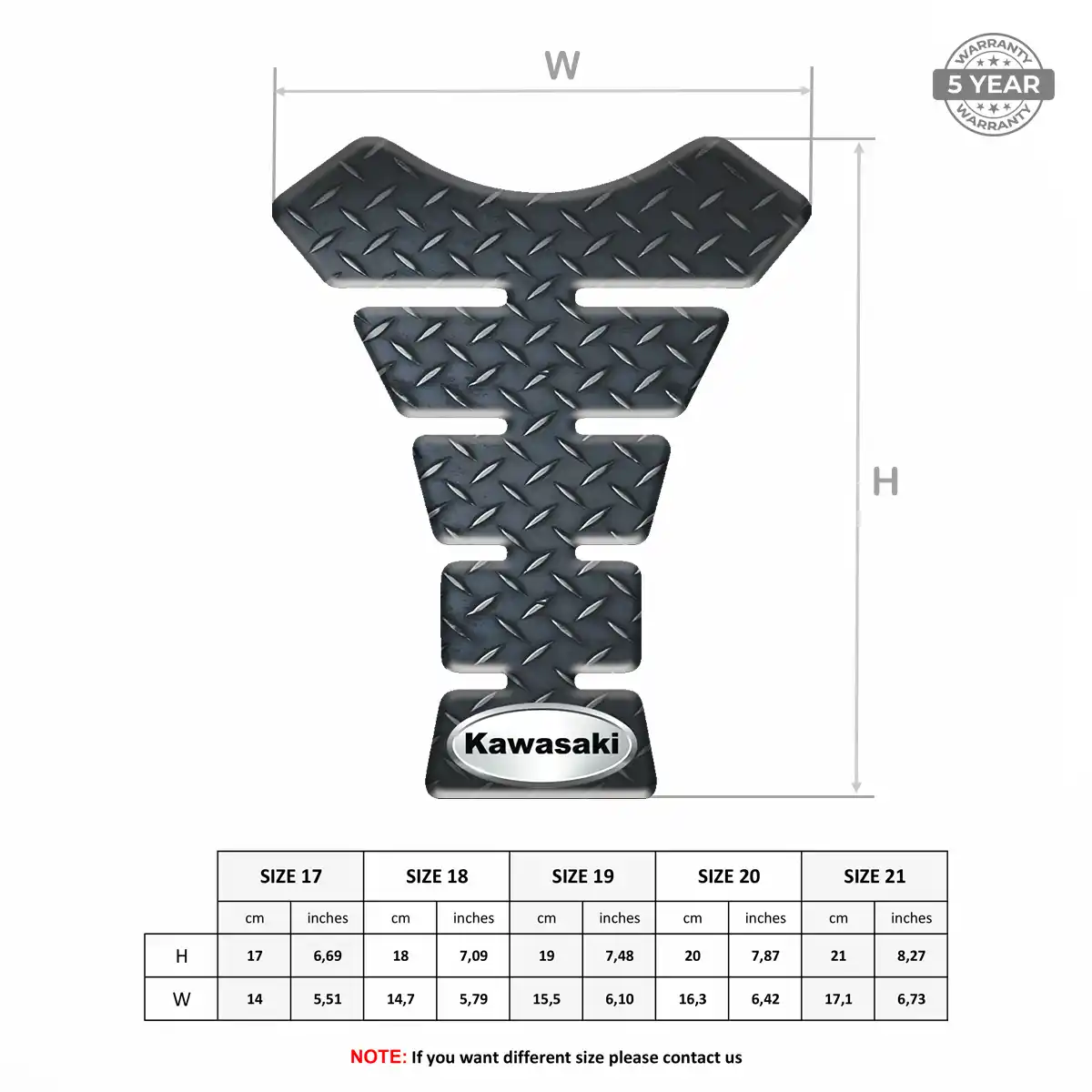 Kawasaki Motorcycle Tank Decal Deluxe Edition
