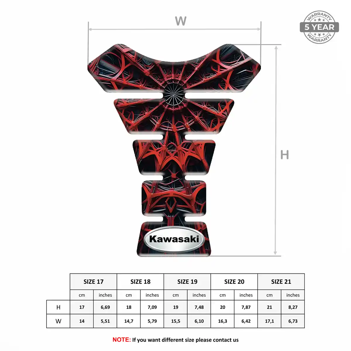 Kawasaki Motorcycle Tank Decal Elite Edition