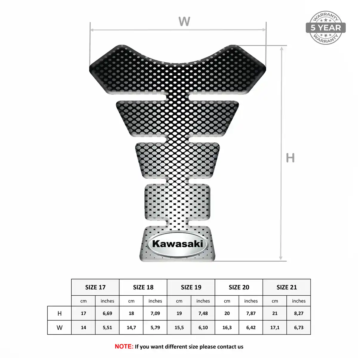Kawasaki Motorcycle Tank Decal Prestige Line