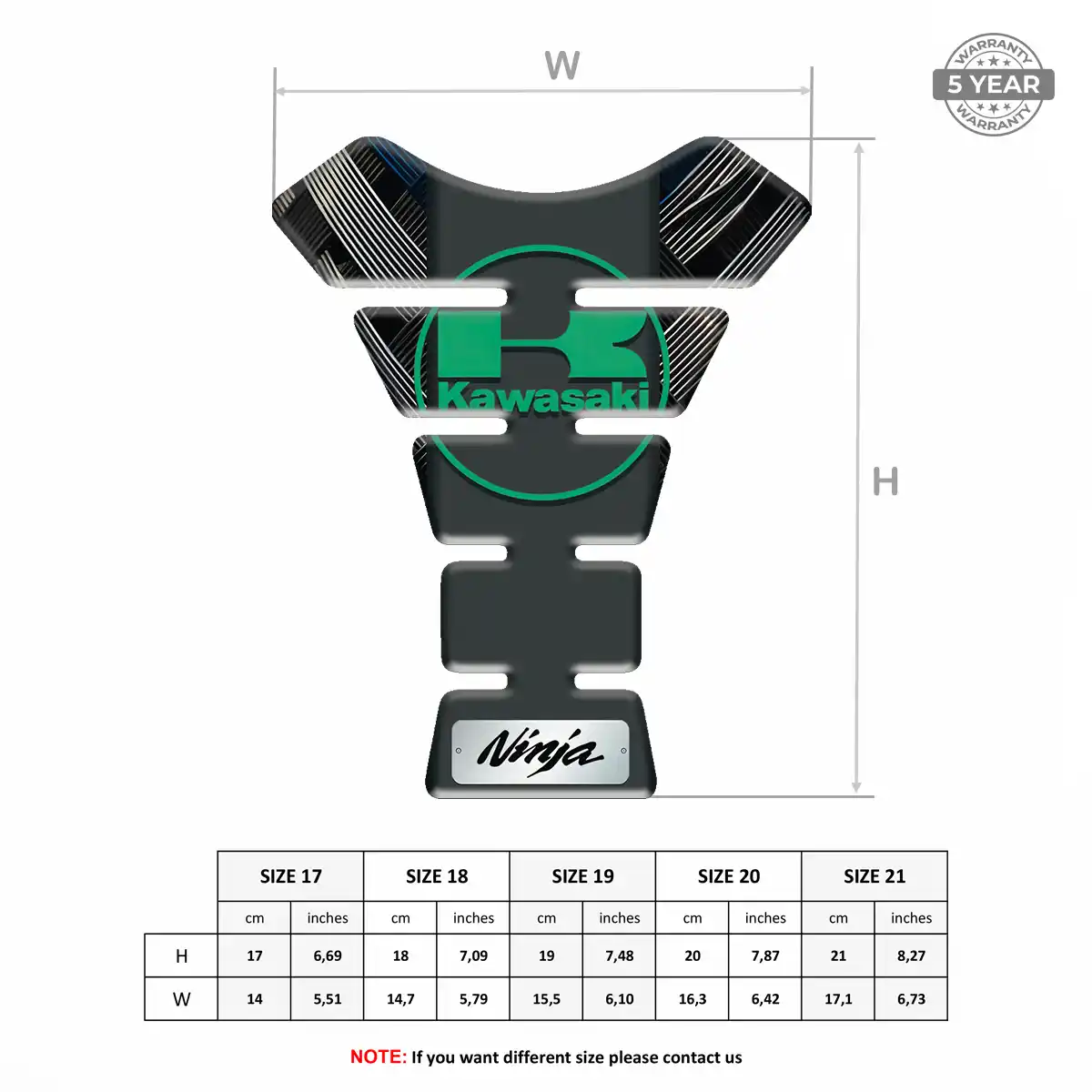 Kawasaki Motorcycle Tank Decal Prime Quality