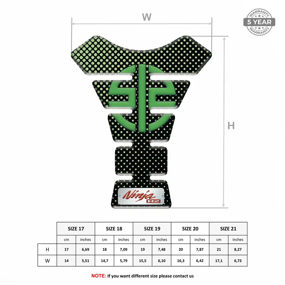Kawasaki Motorcycle Tank Decal Signature Grade