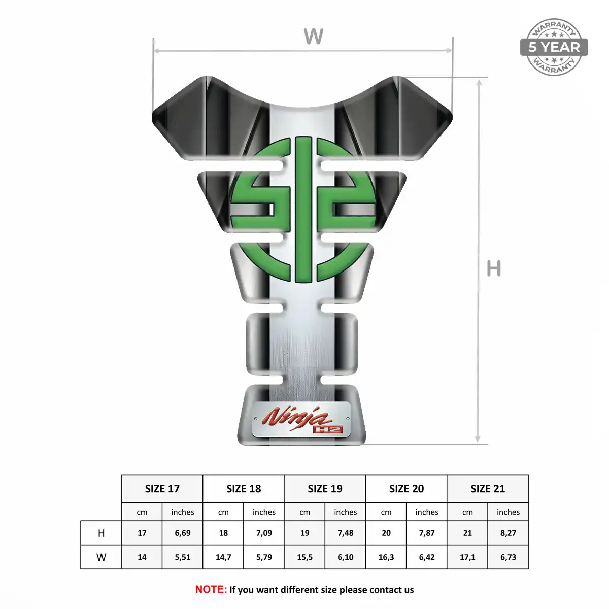 Kawasaki Motorcycle Tank Decal Sleek Style