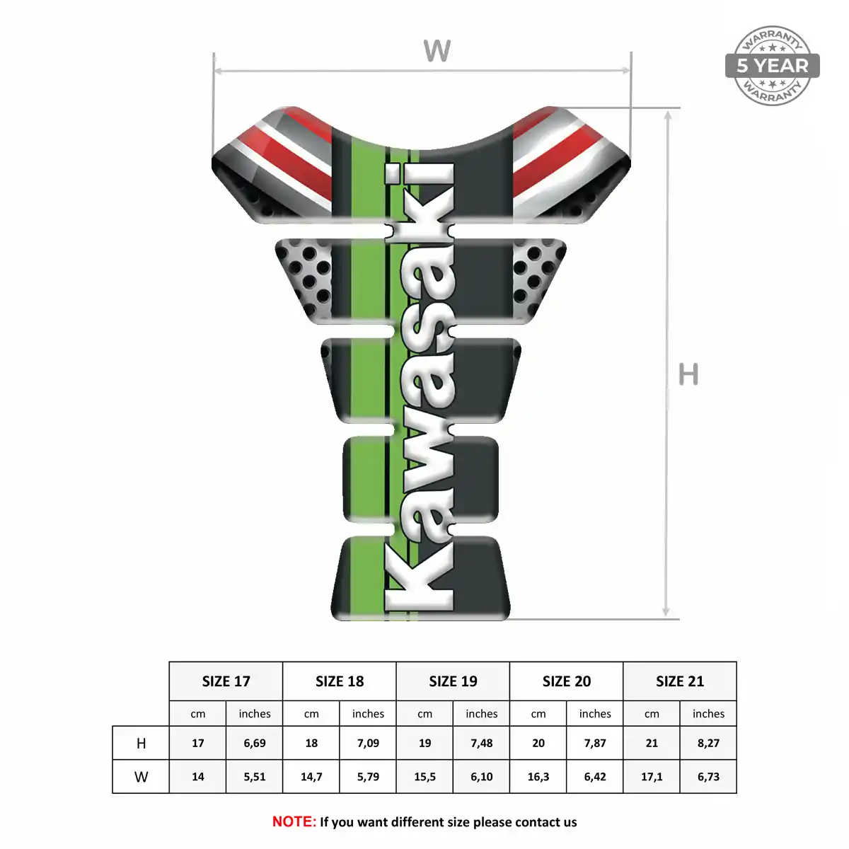 Kawasaki Motorcycle Tank Pad Elite Edition