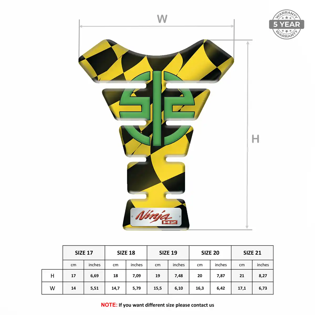 Kawasaki Motorcycle Tank Pad Refined Design