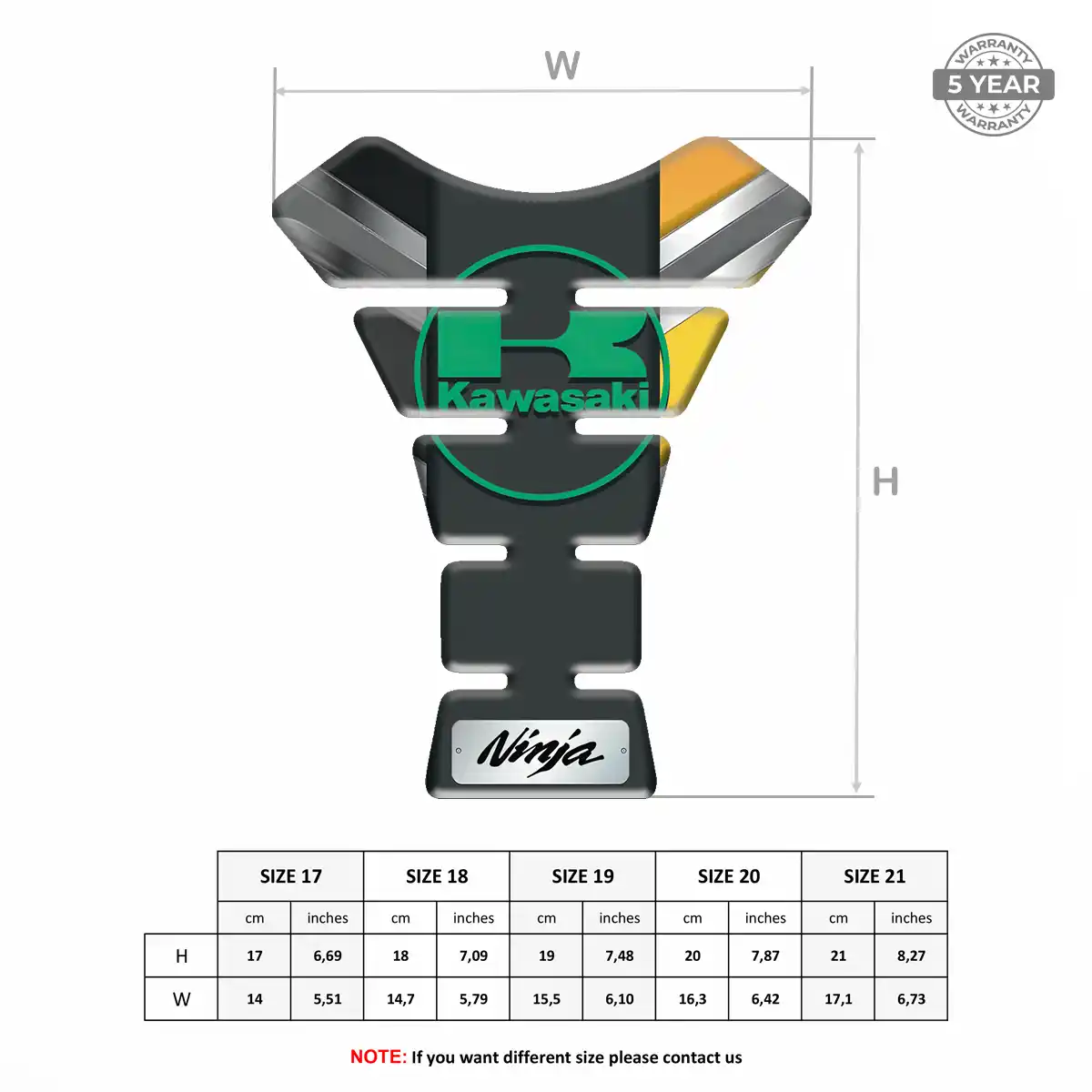 Kawasaki Motorcycle Tank Pad Signature Grade