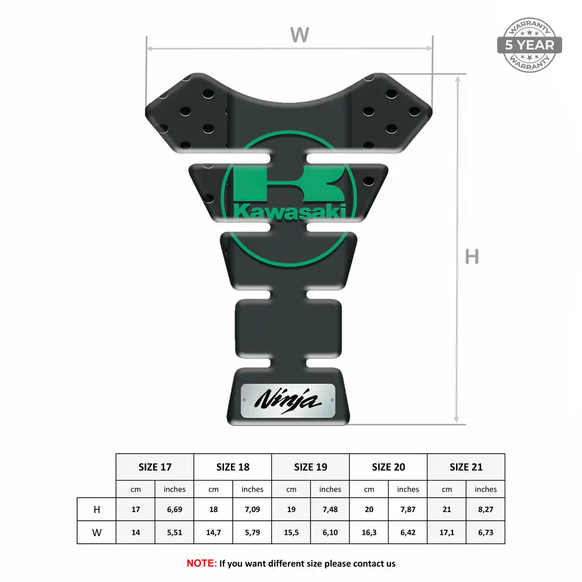 Kawasaki Motorcycle Tank Pad Superior Craft