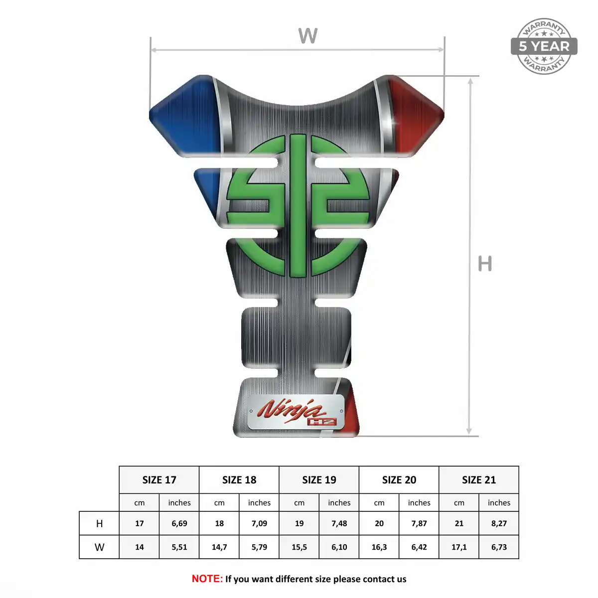Kawasaki Motorcycle Tank Protector Sleek Style