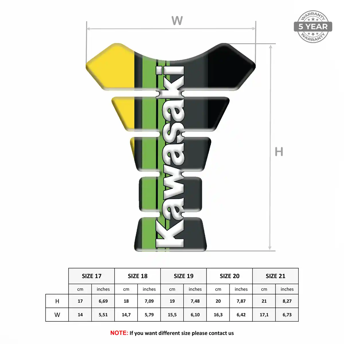 Kawasaki Motorcycle Tank Sticker Deluxe Edition