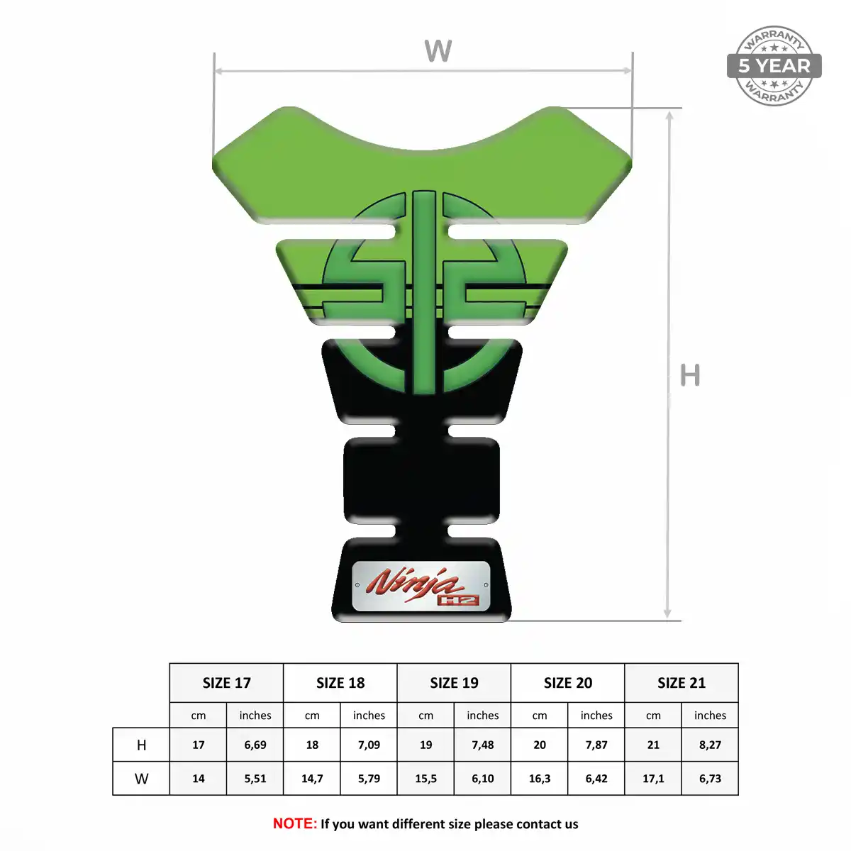Kawasaki Motorcycle Tank Sticker Prestige Line