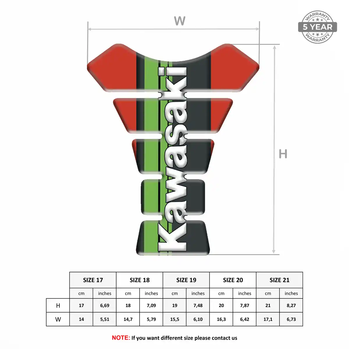 Kawasaki Motorcycle Tank Sticker Prime Quality