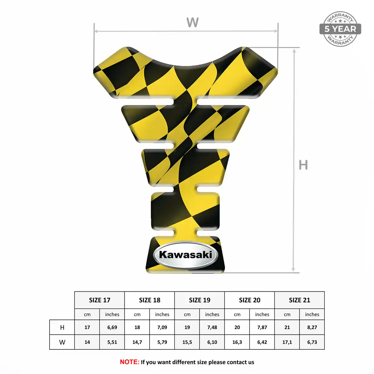 Kawasaki Motorcycle Tank Sticker Sleek Style