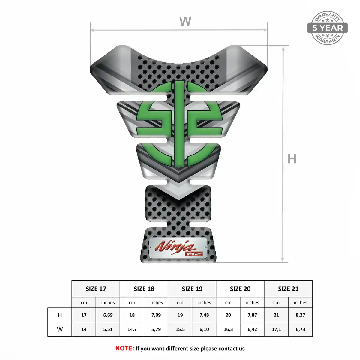 Kawasaki Motorcycle Tank Sticker Superior Craft