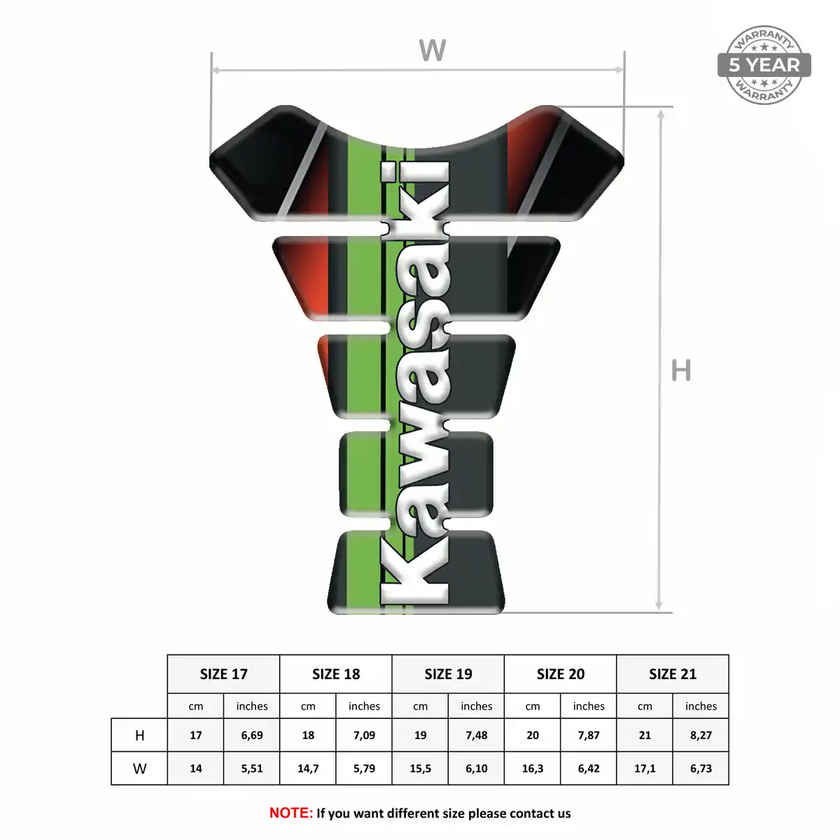Kawasaki Resin Tank Pad Elite Finish