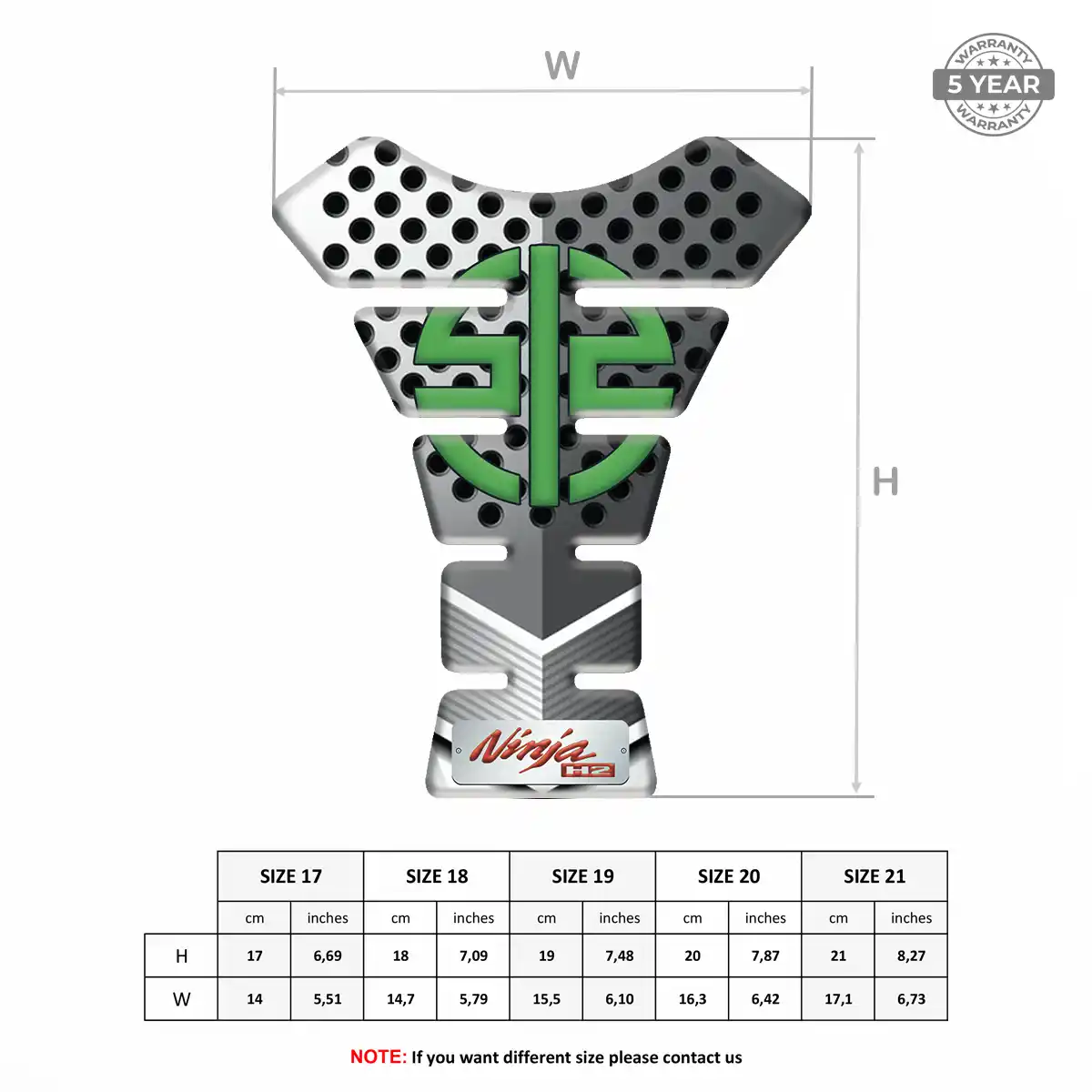 Kawasaki Resin Tank Pad Exclusive Series