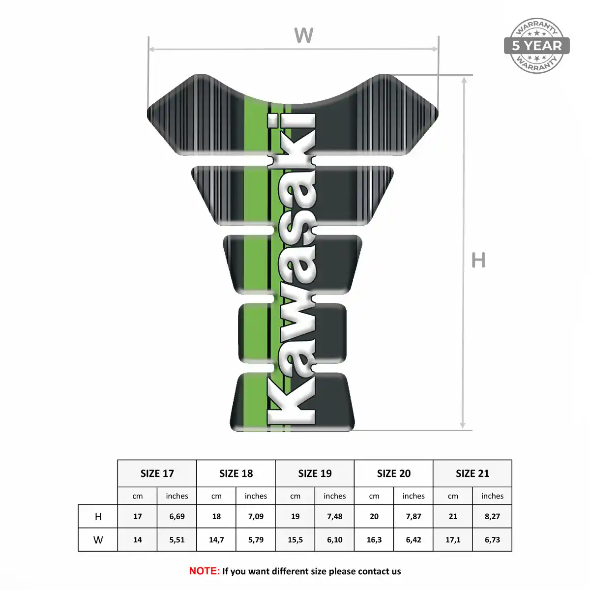 Kawasaki Resin Tank Pad Refined Design