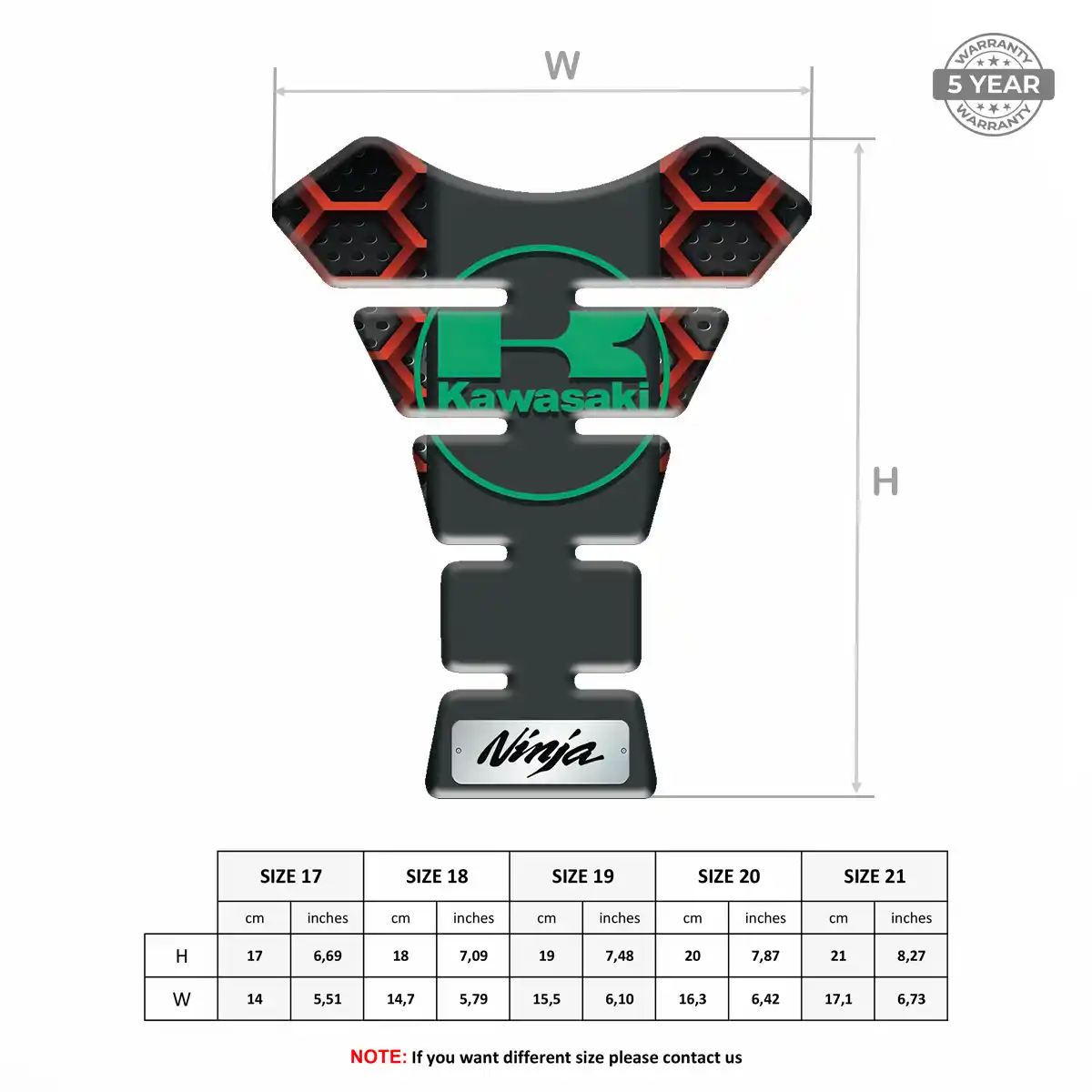 Kawasaki Resin Tank Pad Superior Craft
