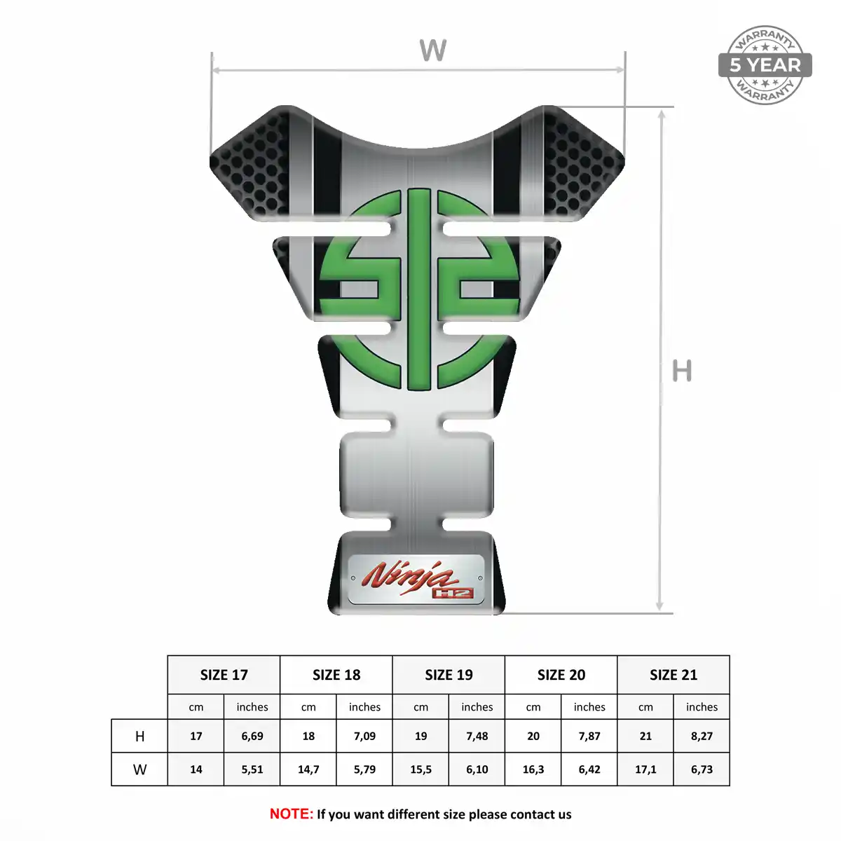 Kawasaki Self Adhesive Tank Pad Elite Edition