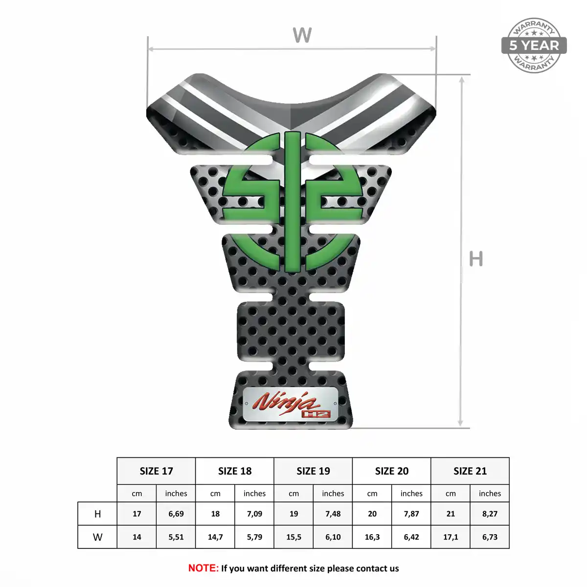 Kawasaki Self Adhesive Tank Pad Prime Quality