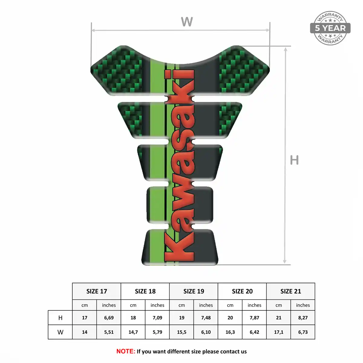 Kawasaki Tank Decal Prestige Line
