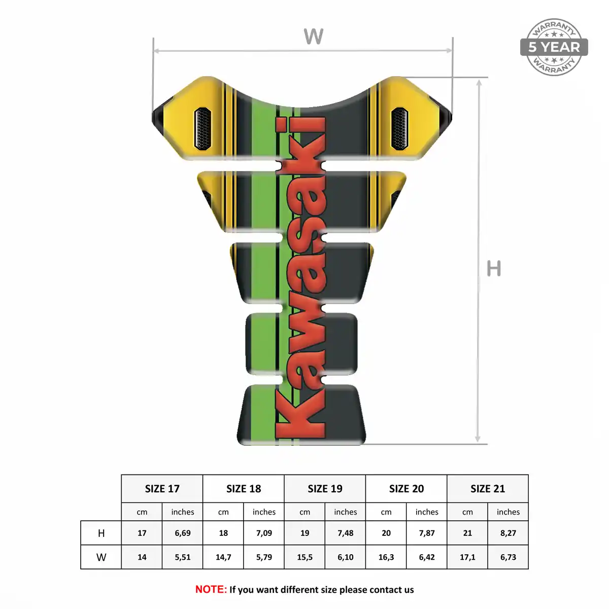 Kawasaki Tank Decal Prime Quality