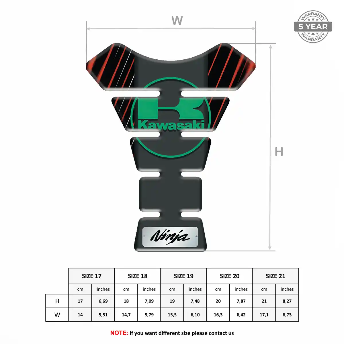 Kawasaki Tank Fuse Guard Motorbike Prestige Line