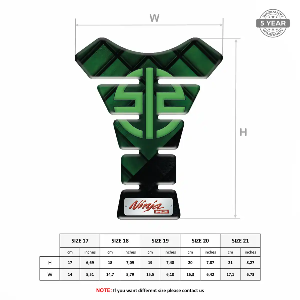 Kawasaki Tank Fuse Guard Motorcycle Elite Finish