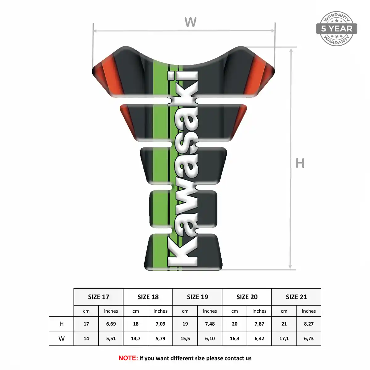 Kawasaki Tank Fuse Motorbike Noble Edition