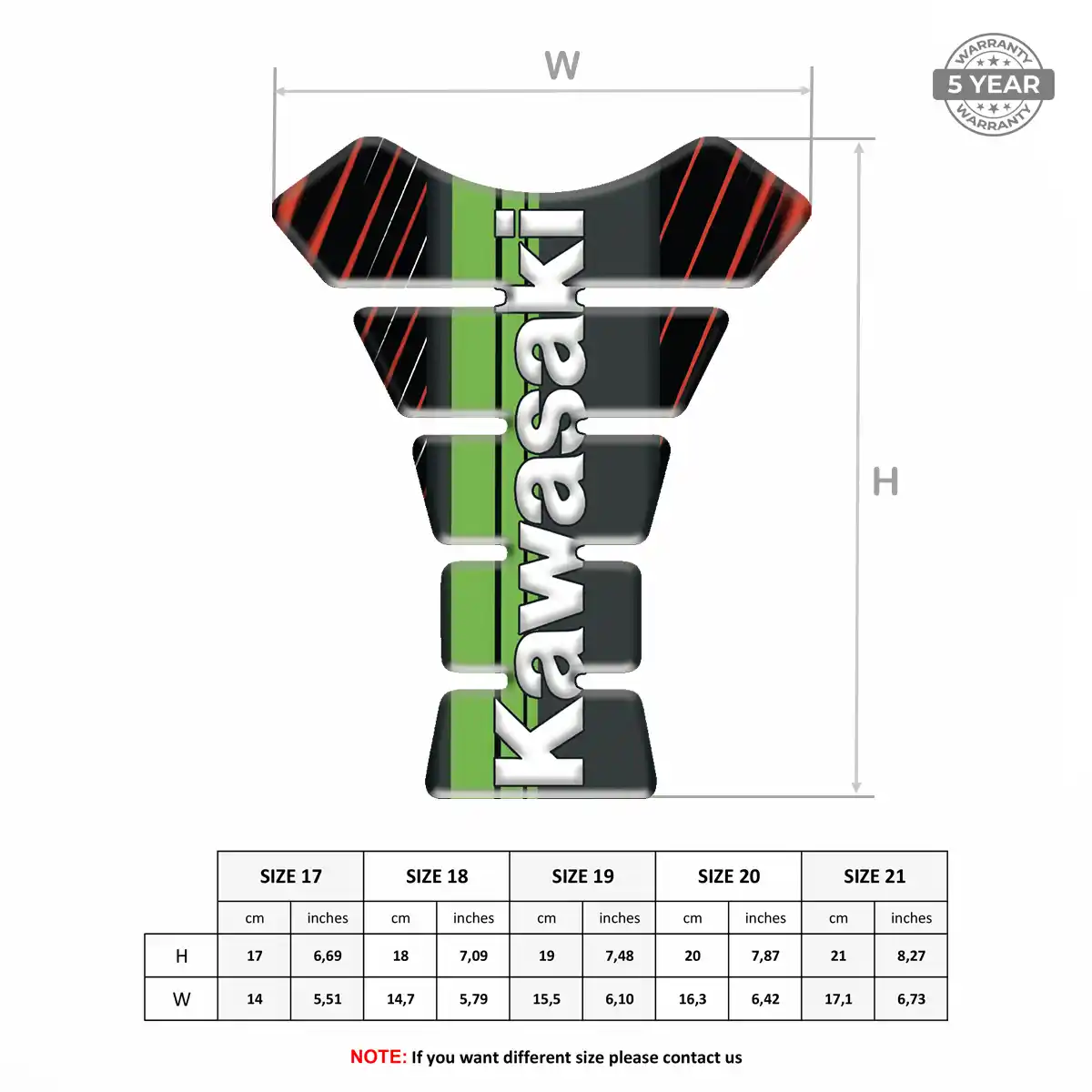 Kawasaki Tank Fuse Motorcycle Signature Grade